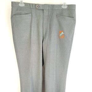Vintage Bike Pants Men's 36? Gray Embroidered Miami Dolphins Logo Distressed